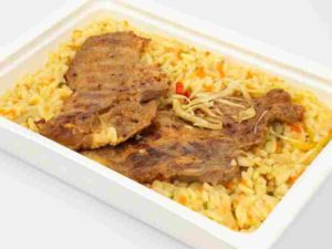 E-Ceafa de porc la gratar,pilaf de orez,muratura