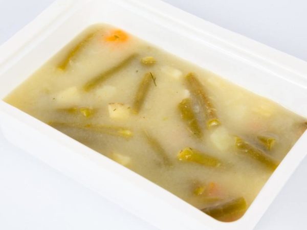 Supa de fasole verde cu kefir caucazian galuste cu marar M