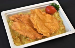 Piept pui parizian pilaf orez B-Snitel parizian de pui, pilaf de orez