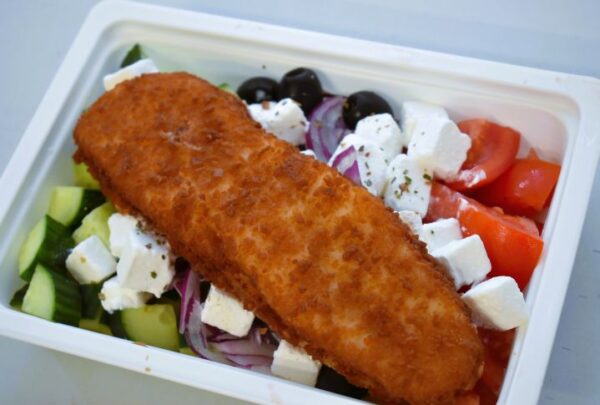 Salata greceasca cod pane