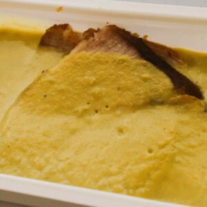 E-Friptura de porc,sos de legume